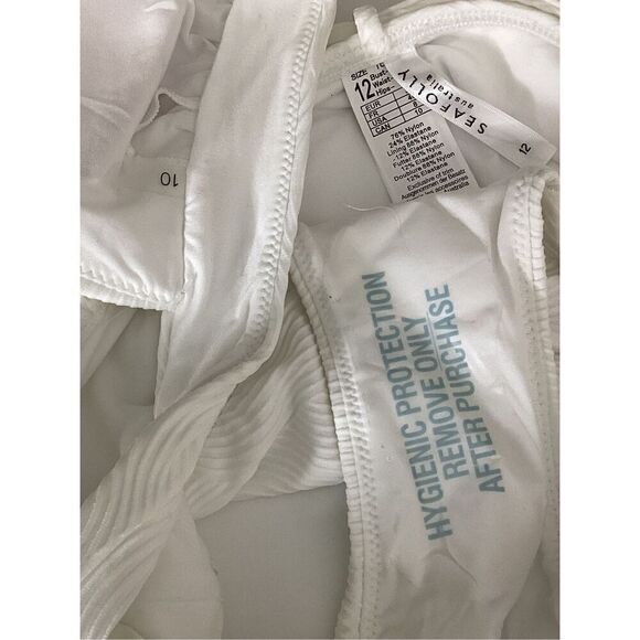 New. SEAFOLLY white high waisted bikini. US size 6/8. Retails $175 - Picture 9 of 12